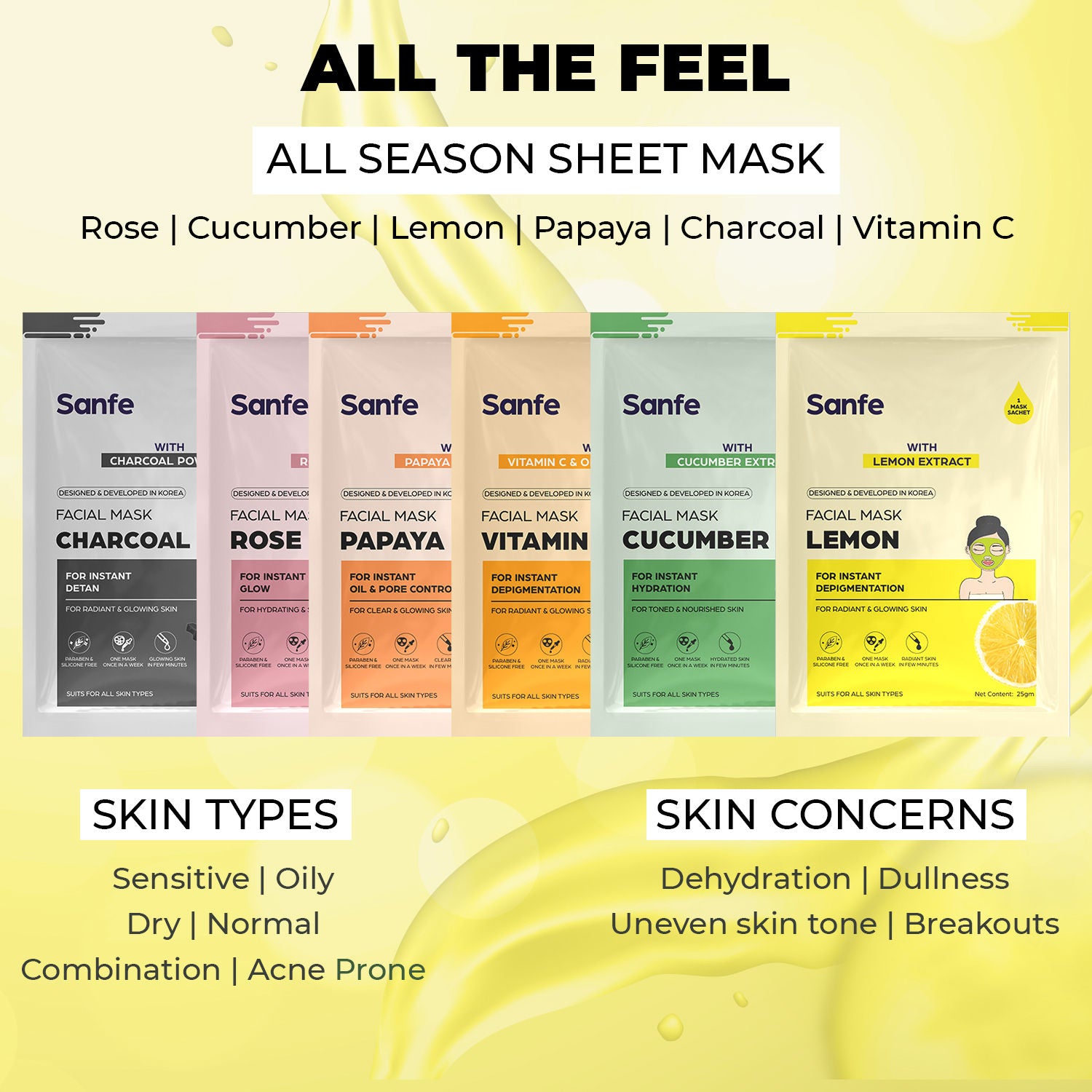 Instant Depigmentation Lemon Facial Mask