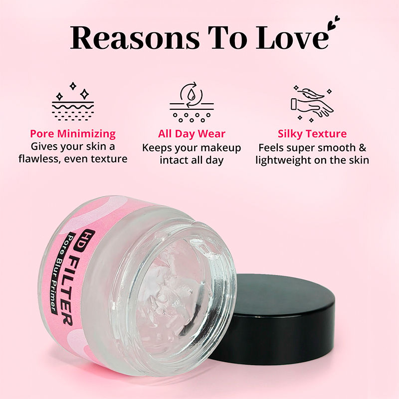 HD Filter Face Primer - Mattifying, Pore Blur, Smoothing & Flawless Finish, All Skin Types
