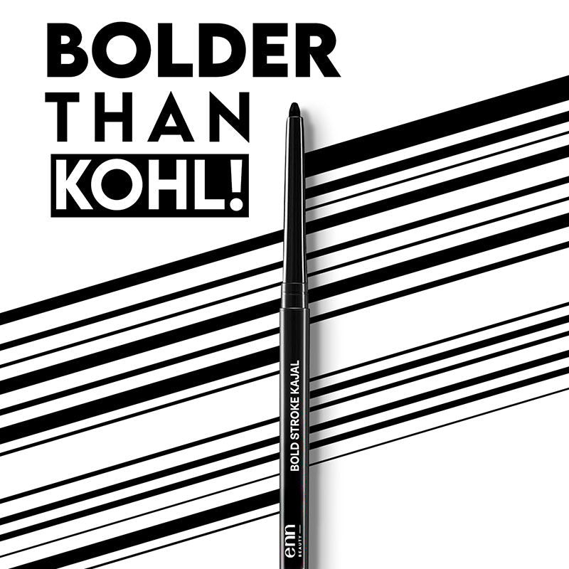 Bold Stroke Kajal - 24H Waterproof, Smudge-Proof & Long-Lasting, Intense Black