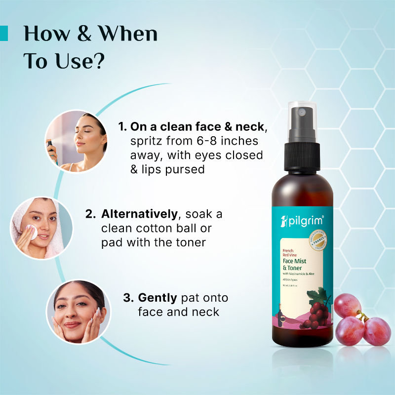 Red Vine Face Mist & Toner with Vitamin B3 & Aloe