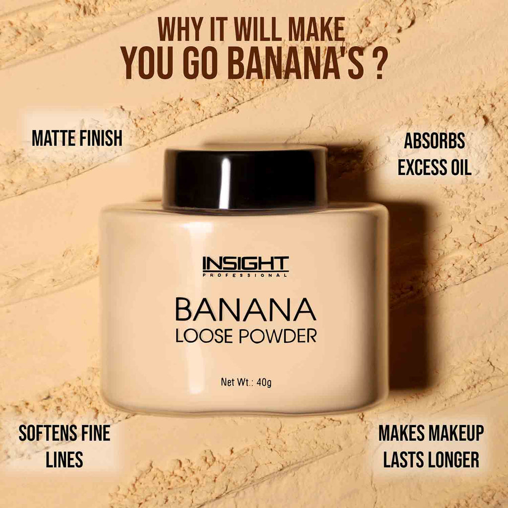 Banana Loose Powder, Oil Control Formula, Long-Wear Matte Finish