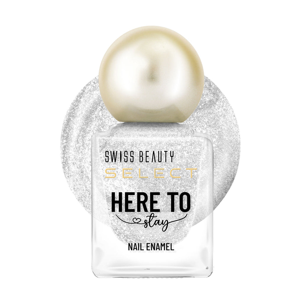 Select Here To Stay Nail Enamel - Chunky Silver