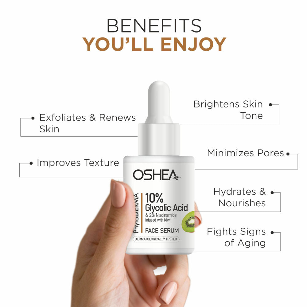 Phytoderma Face Serum With 10% Glycolic Acid & 2% Niacinamide For Dull & Rough Skin