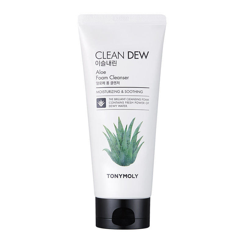 Korean Clean Dew Aloe Foam Cleanser to Soothe & Hydrate Dry & Sensitive Skin