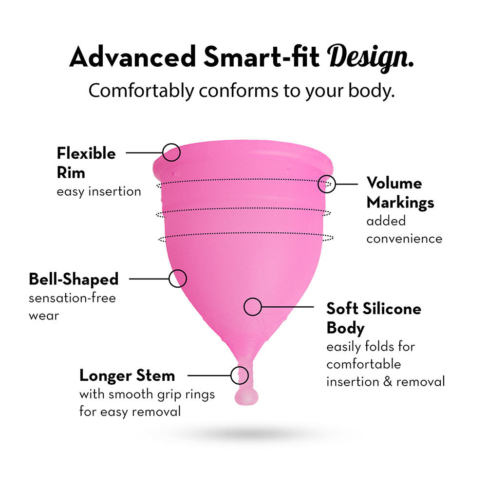 Reusable Menstrual Cup With Cotton Carry Pouch