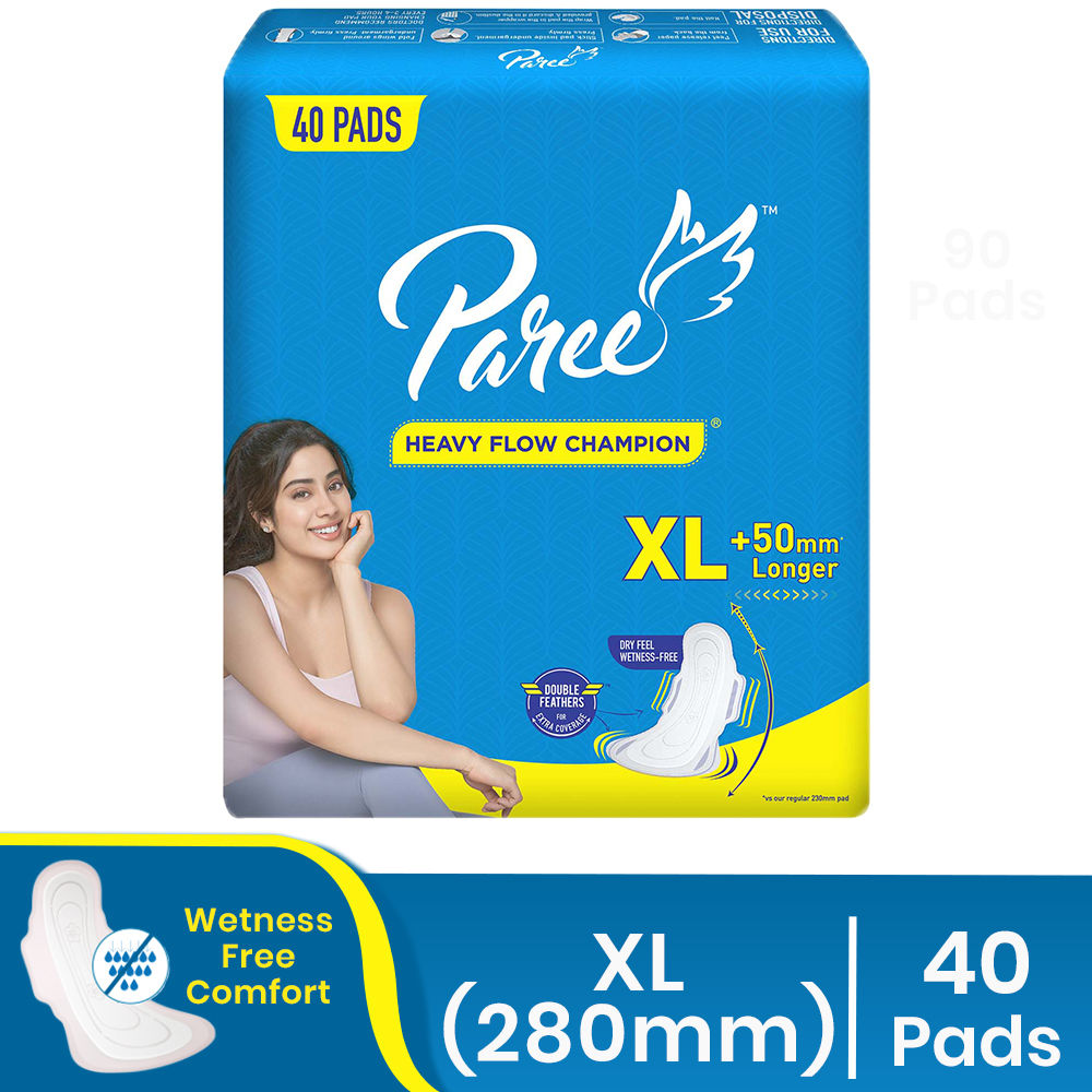 Dry Feel Sanitary Pads For Women With Leakage Protection And Quick Absorbption - XL
