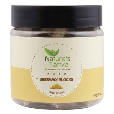 Pure Beeswax Blocks in Jar Packaging, Perfect for Making Lip Balm, Lotion Bars