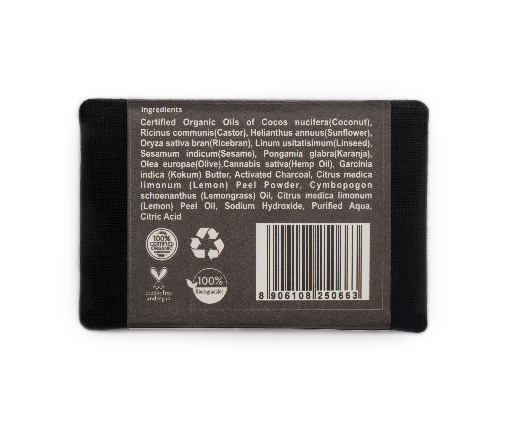 Organic Lemon Charcoal Soap