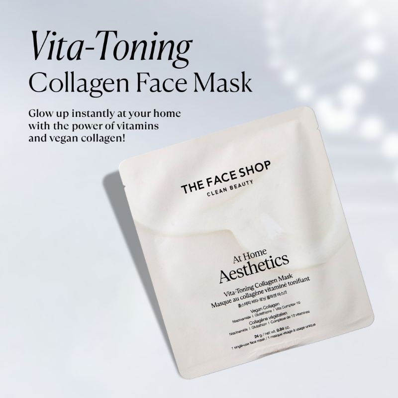 Korean Hydro Gel Sheet Mask - Vitamins, Vegan Collagen, Glutathione & Hyaluronic Acids