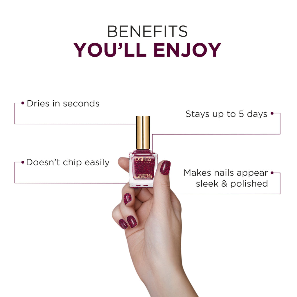Colors Glossy & Chip Resistant Nail Polish Long Lasting Nail Enamel