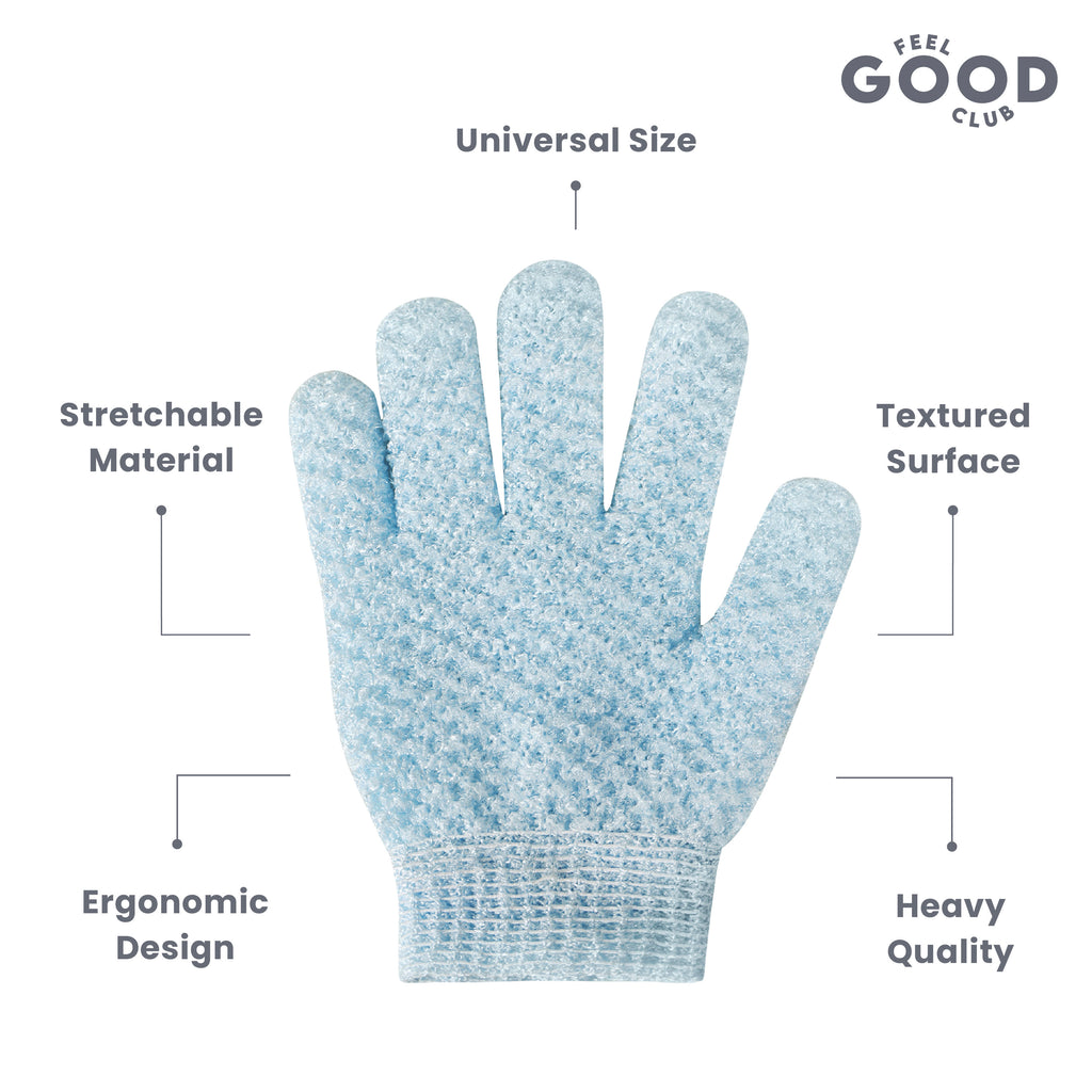 Exfoliating Bath Glove Heavy Quality Body Scrubber Shower Loofah Mitten