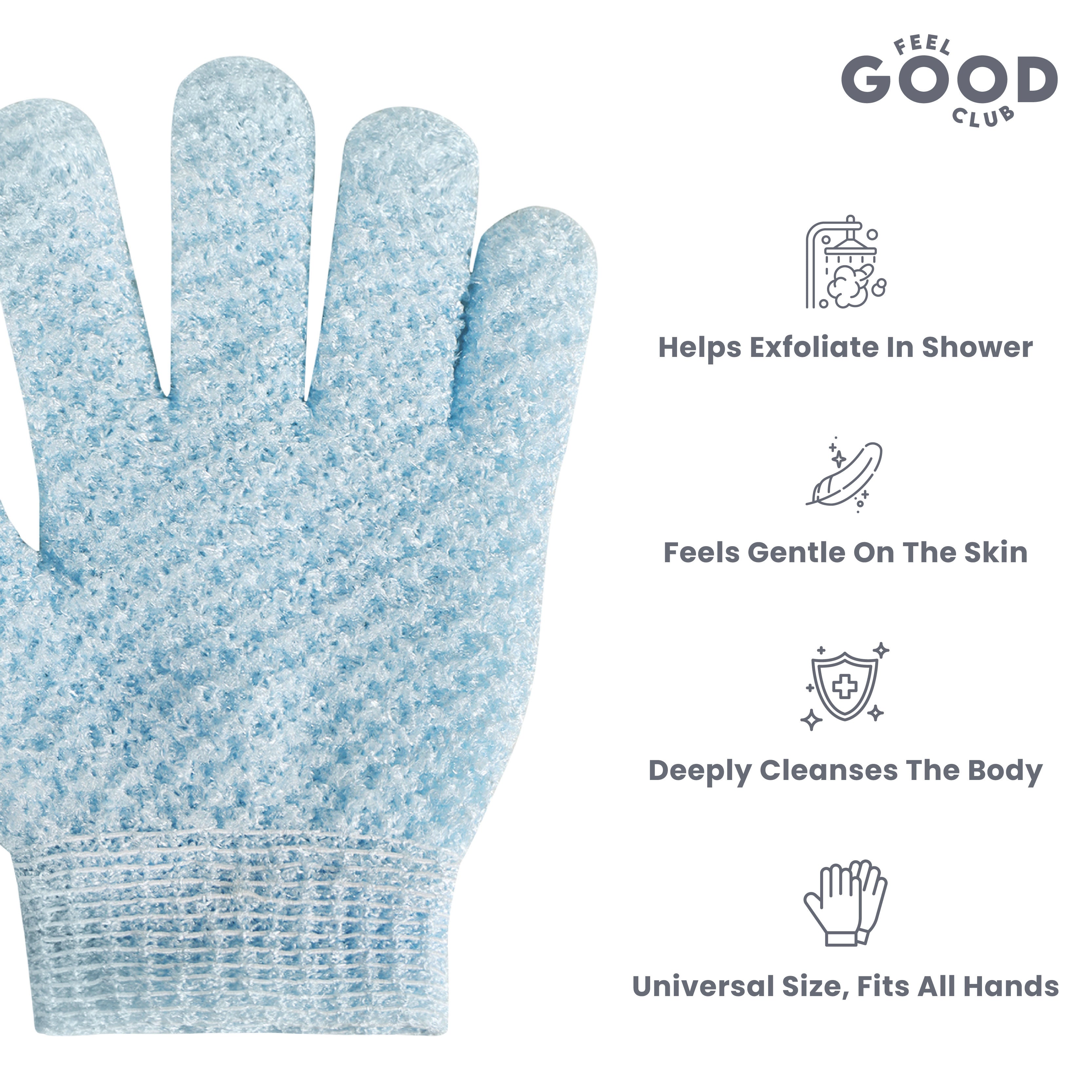 Exfoliating Bath Glove Heavy Quality Body Scrubber Shower Loofah Mitten