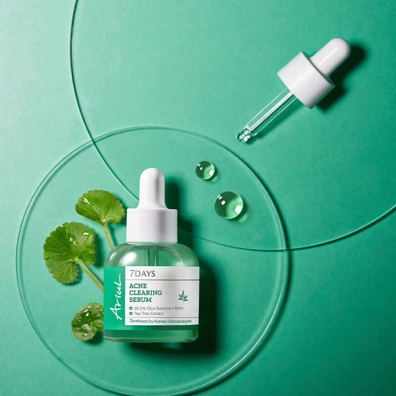 7Days AC Cica Blemish Serum, Cica + BHA Korean Serum for Acne, Redness & Blemish Control
