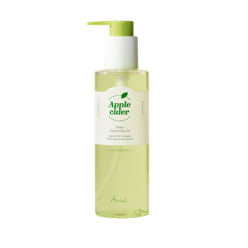 Apple Cider Deep Cleansing Oil, Korean Oil that Dissolves Makeup Controls Sebum & Clears Pores