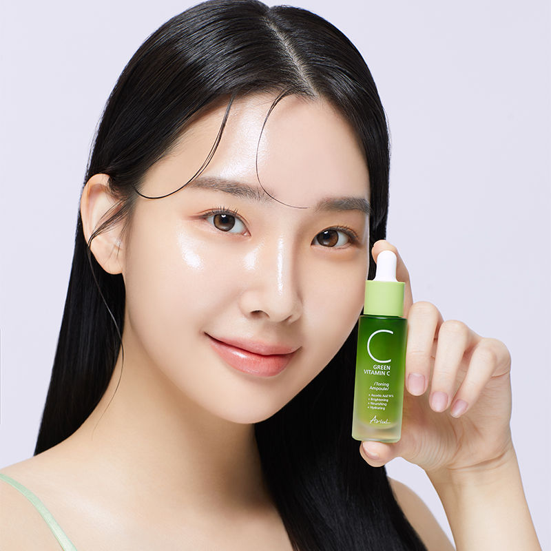 Green Vitamin C Toning Ampoule Korean Brightening Serum