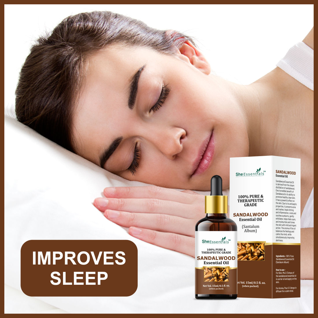 Natural Sandalwood Essential Oil For Revitalizes Mind & Soul