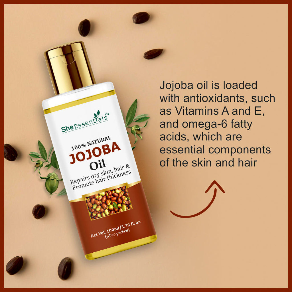Rosemary, Jojoba & Tea Tree Essential Oil For Hair Growth, Acne & Dandruff