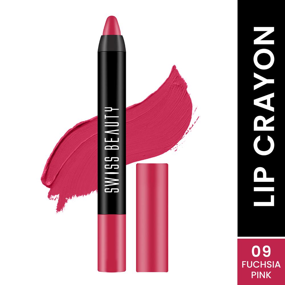 Matte Long Lasting Stay Maxx Lip Crayon Lipstick Matte Finish - Fuchsia Pink