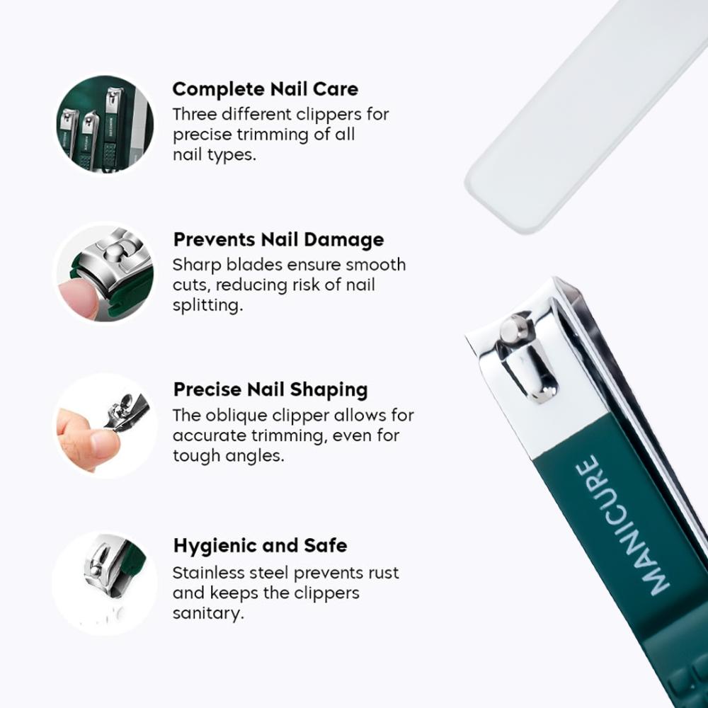 Nail Clippers With Glass File