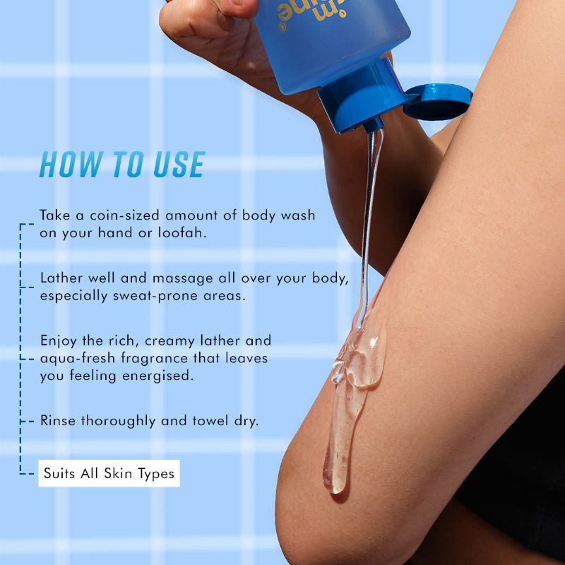 Take A Dip 3-in-1 Perfume Body Wash, Odour Control, 2% Salicylic acid, Aqua Fresh Scent