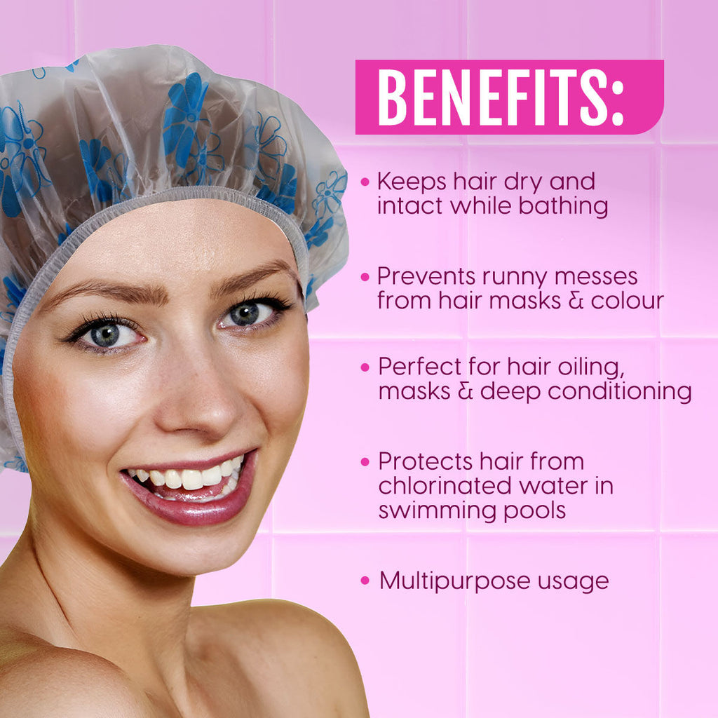 Reusable Shower Caps for Hair Colour, Hair Treatment, Home, Spa & Salon Use
