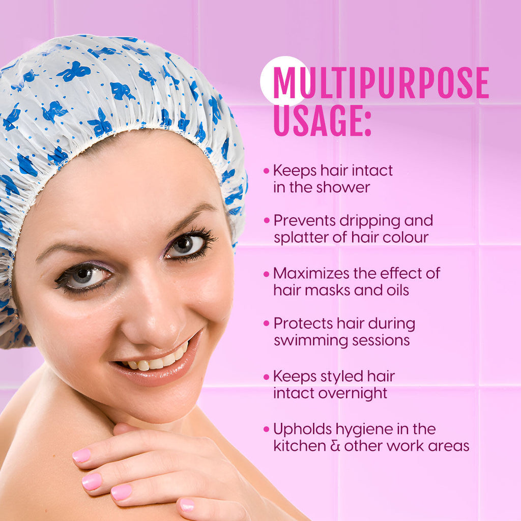 Reusable Shower Caps for Hair Colour, Hair Treatment, Home, Spa & Salon Use