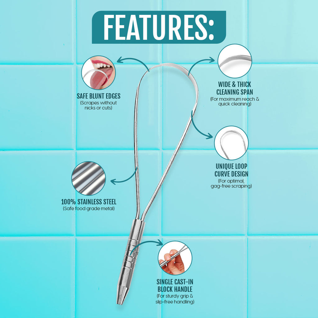 Stainless Steel Tongue Cleaner Scraper