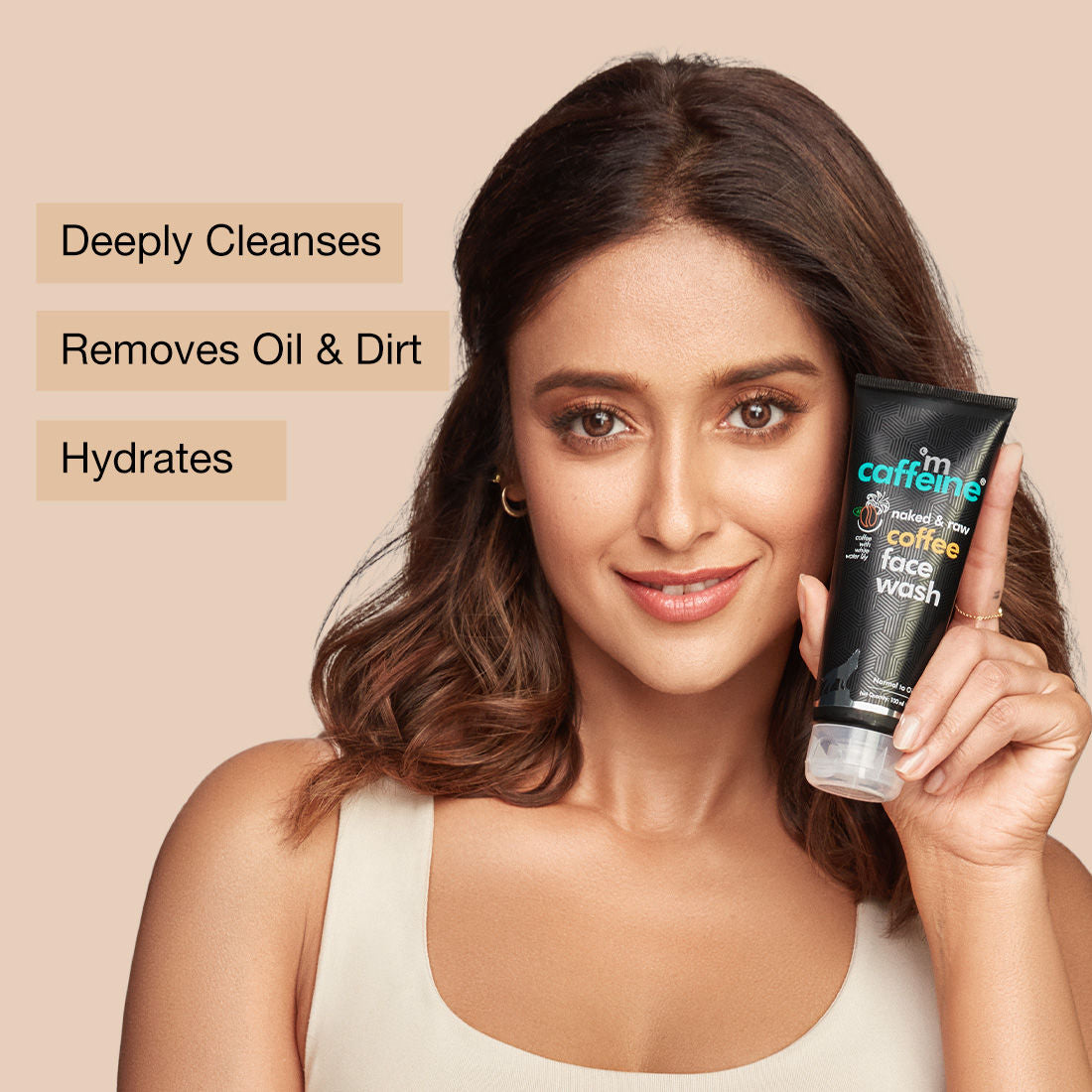 Naked & Raw Coffee Face Wash For A Fresh & Glowing Skin Hydrating Face Cleanser For Oil