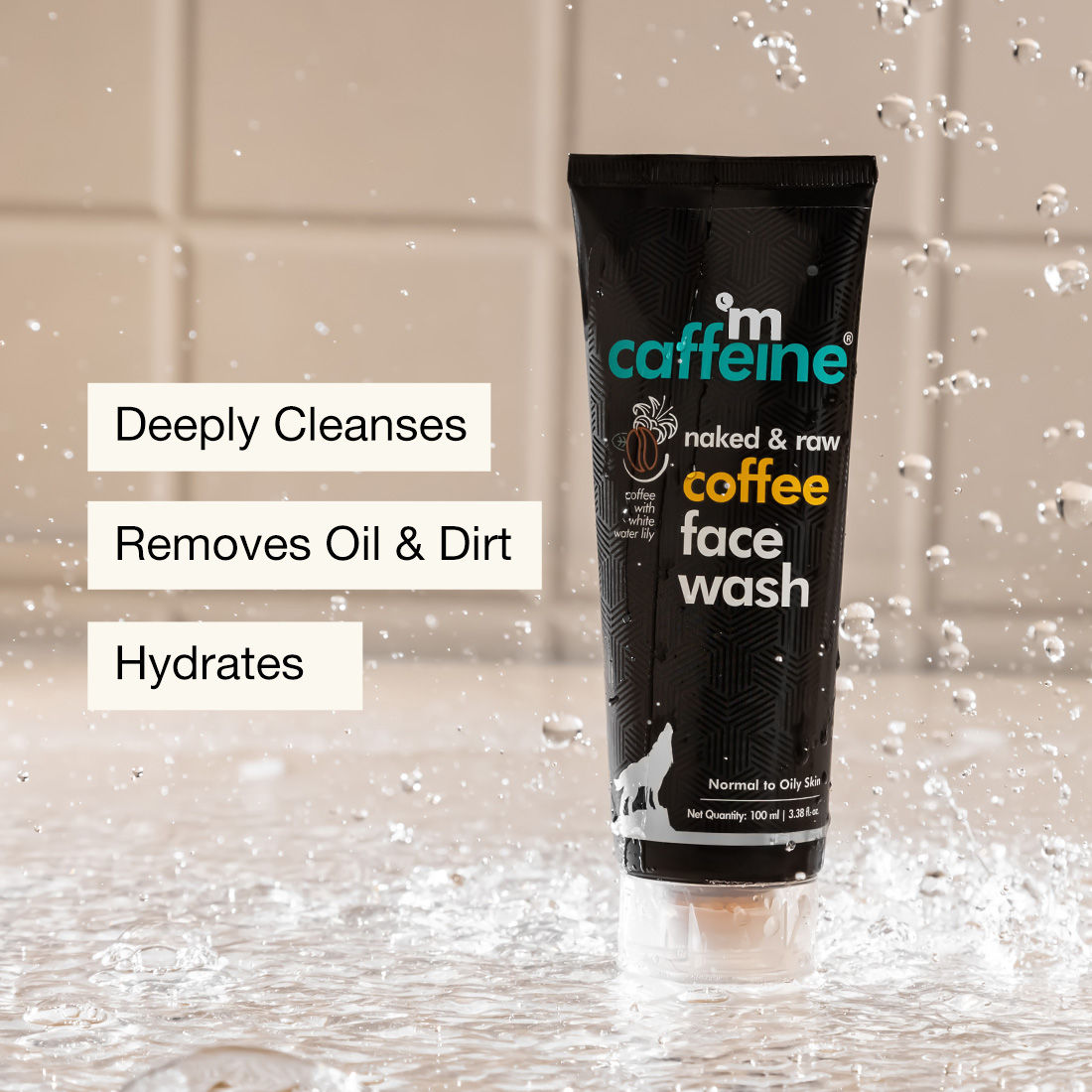 Naked & Raw Coffee Face Wash For A Fresh & Glowing Skin Hydrating Face Cleanser For Oil