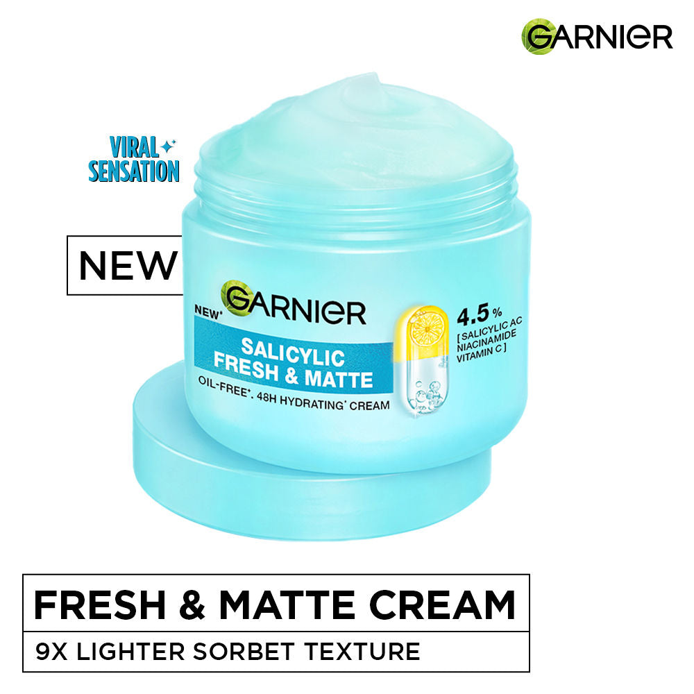 Fresh & Matte Salicylic Acid Sorbet Moisturizer, 4.5% Salicylic Acid Niacinamide Vit C - 90ml