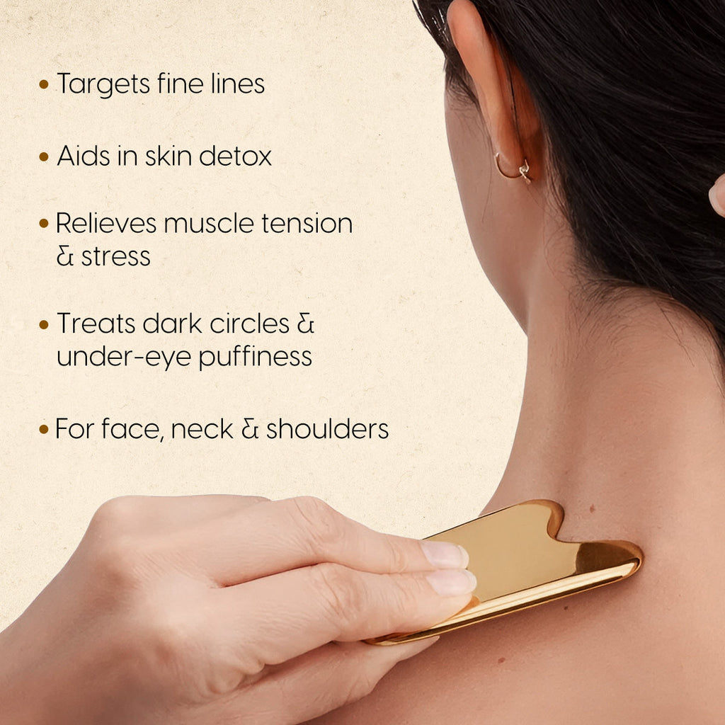 Kansa Gua Sha Face & Neck Massager Facial Roller Tool