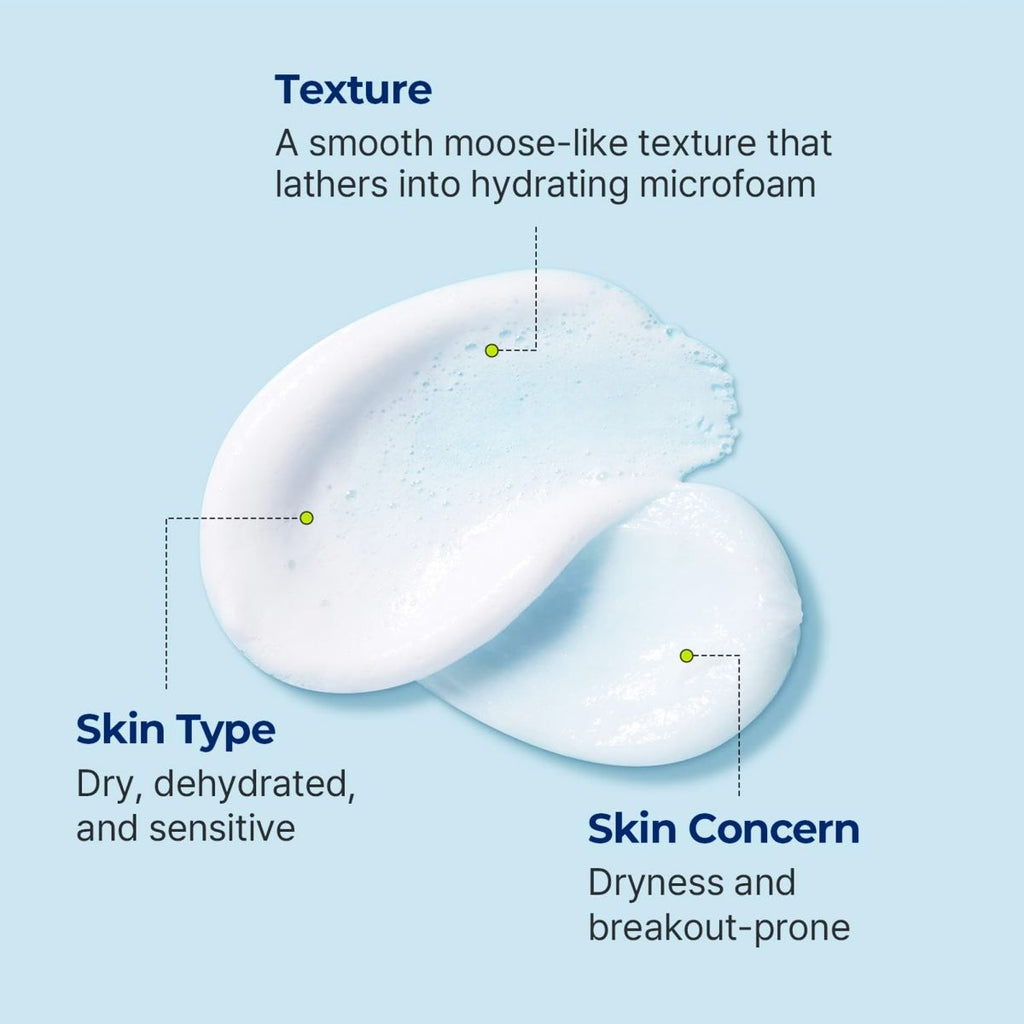 Dive In Cleansing Foam - Gentle Hydrating Korean Hyaluronic Acid Cleanser, All Skin Types
