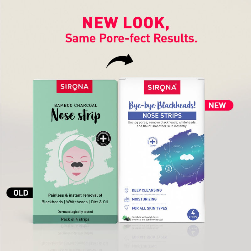 Natural Bamboo Charcoal Nose Strips For Women, Removes Blackheads,Whiteheads & Pore Cleanser