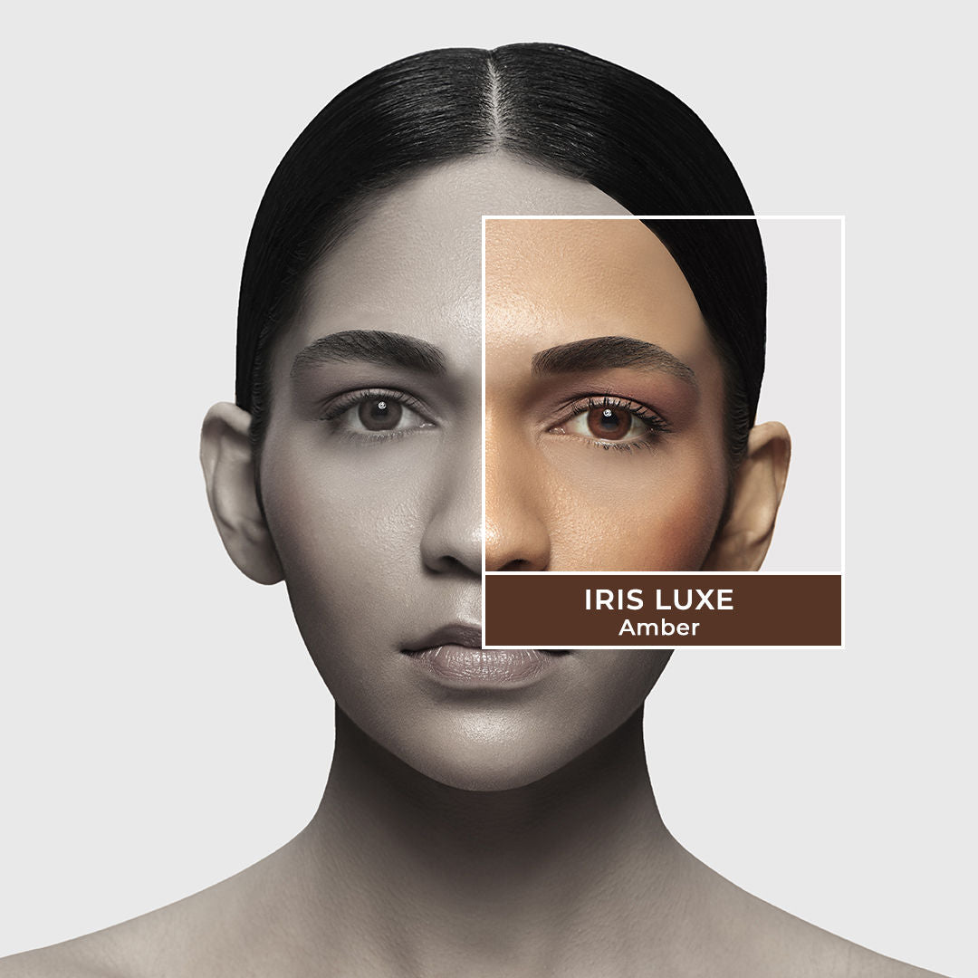 IRIS LUXE Daily Lenses Amber - Comfortable Natural Looking Lenses, Soft Non-Irritating