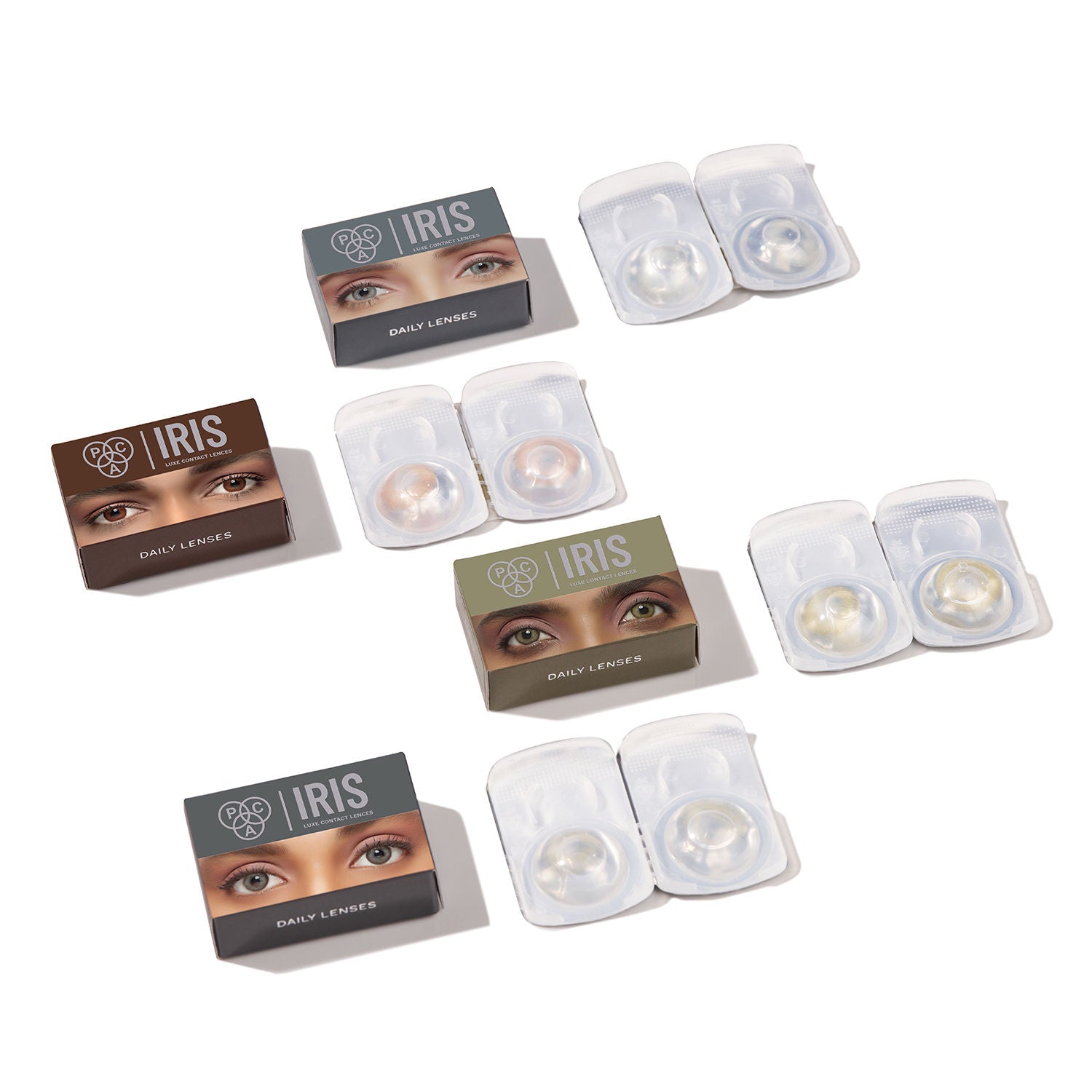 IRIS LUXE Daily Lenses Crystal - Comfortable Natural Looking Lenses, Soft Non-Irritating