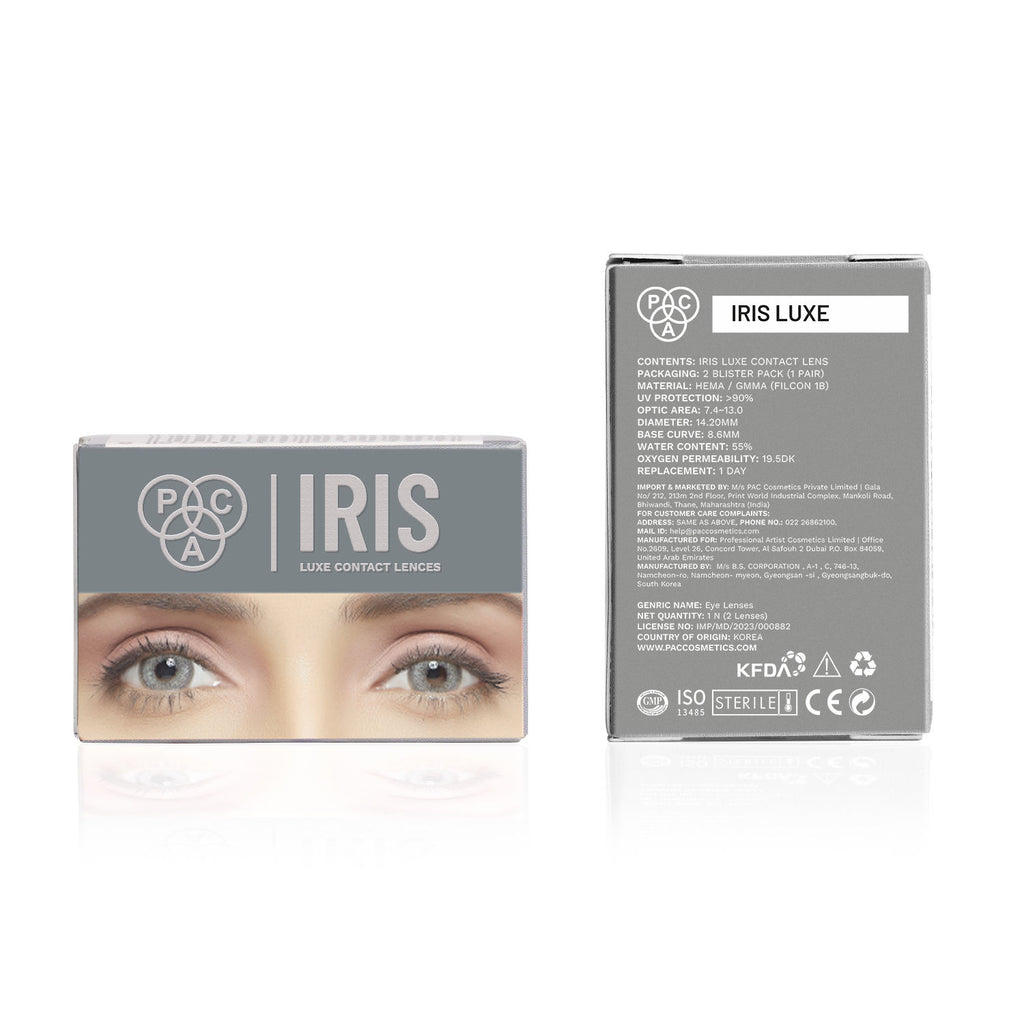 IRIS LUXE Daily Lenses Crystal - Comfortable Natural Looking Lenses, Soft Non-Irritating