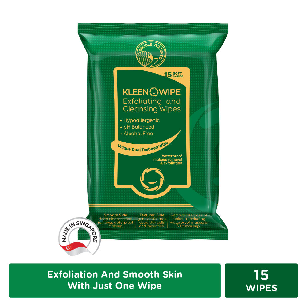 Exfoliating and Cleansing Facial Wipes - 15Pcs