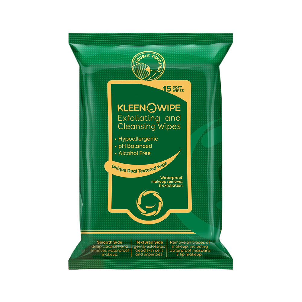 Exfoliating and Cleansing Facial Wipes - 15Pcs