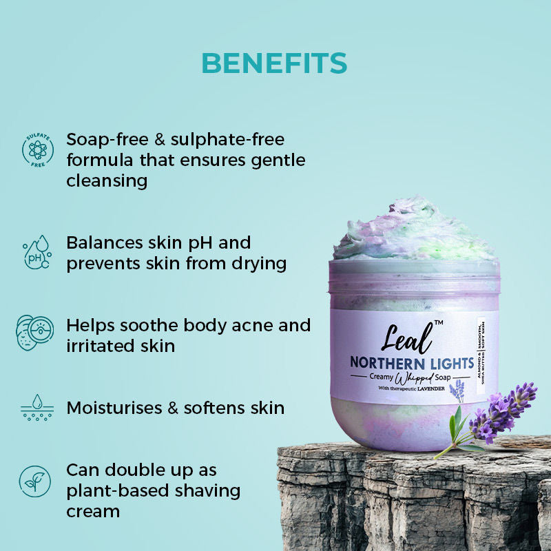 Northern Lights Shea Lavender Bath Cream Whipped Soap