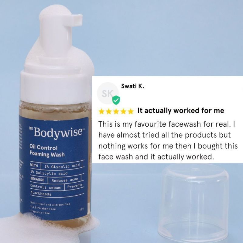 Oil Control Face Wash for Acne- 1% Salicylic Acid (Fragrance- SLS- Soap Free)
