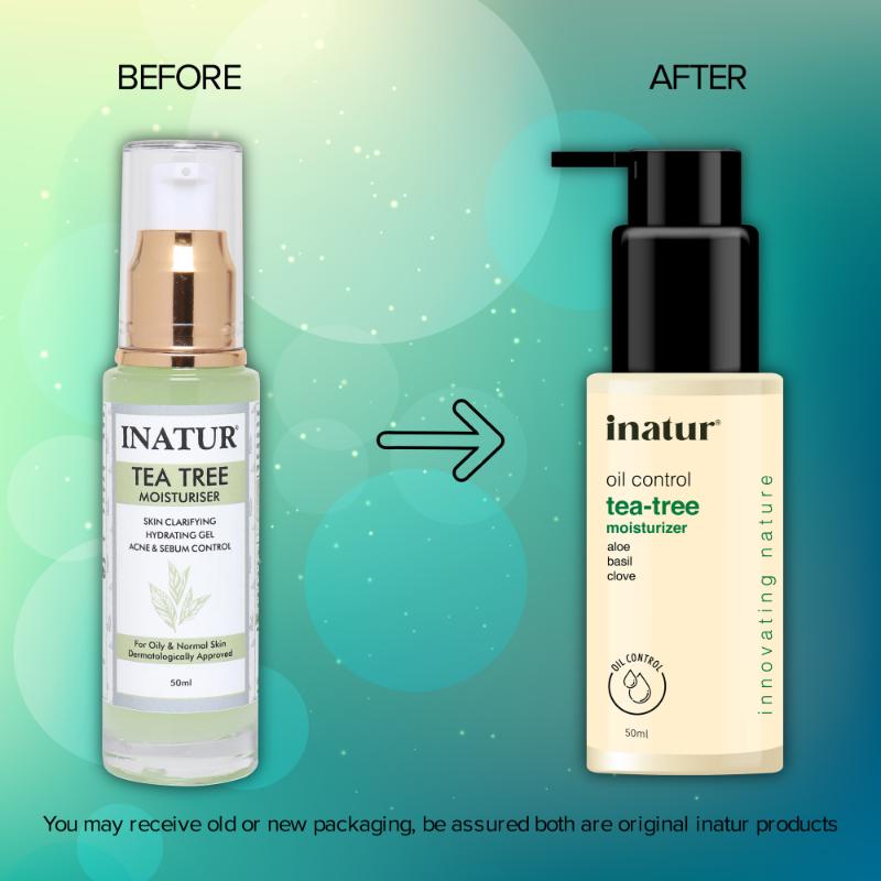 Tea Tree Gel, Non-Sticky Moisturizer, with Neem, Aloe Vera, for Oily, Acne-Prone Skin