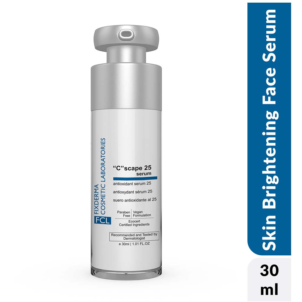 FCL 25% Vitamin C Face Serum & Hyaluronic Acid Serum, Reduces Wrinkles & Age Spots