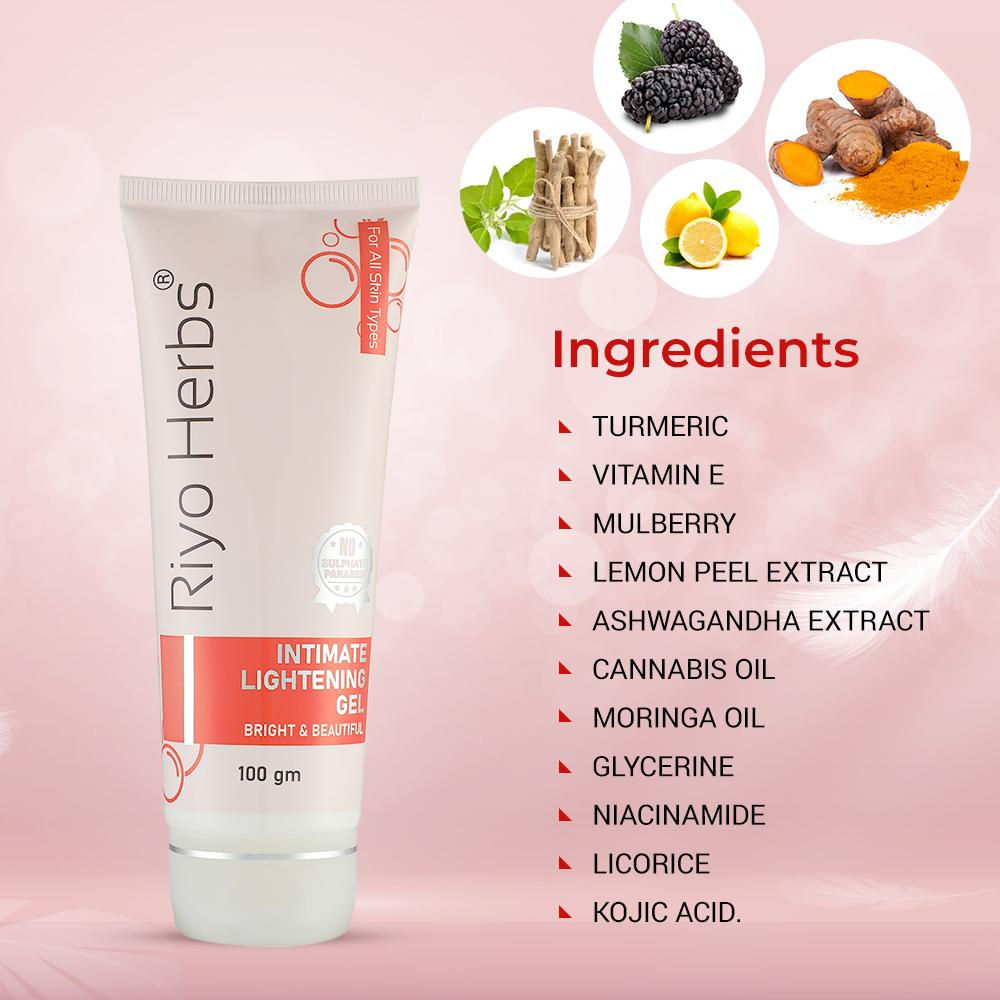 Intimate Lightening Gel with Vitamin E & Lemon Peel Extracts for Delicate Skin