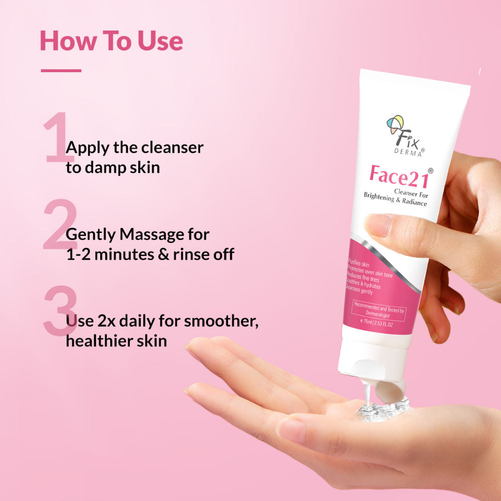 Face21 Cleanser, Skin Brightening Cleanser, Exfoliates Dead Cells, Remove Pigmentation