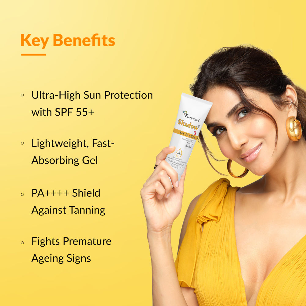 Shadow Rx Sunscreen SPF 55+ Gel For Oily Skin Acne Prone