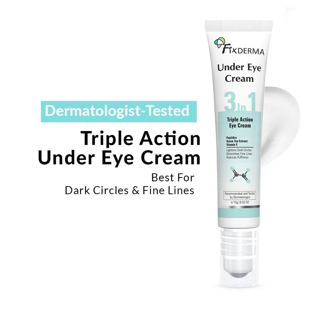Under Eye Cream Roll On for Dark Circles, Puffiness & Wrinkles with Peptides