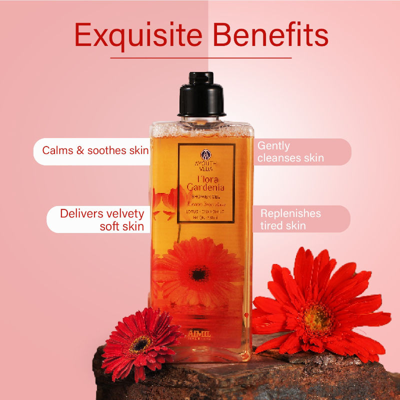 Flora Gardinia Shower Gel With Lotus & Chamomile for Refreshing and Calming Bath Experience