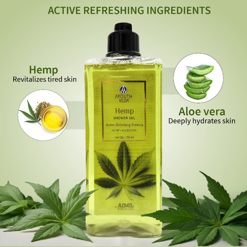 Hemp Shower Gel with Hemp & Aloe Vera to Rejuvenate & Hydrate Skin