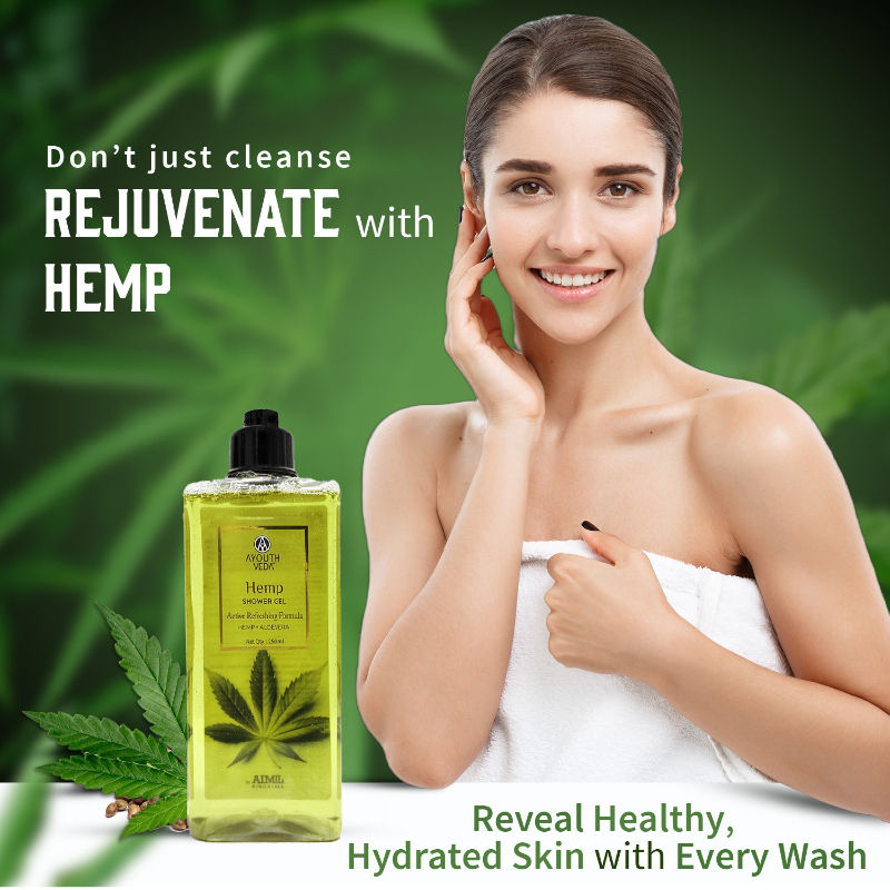 Hemp Shower Gel with Hemp & Aloe Vera to Rejuvenate & Hydrate Skin