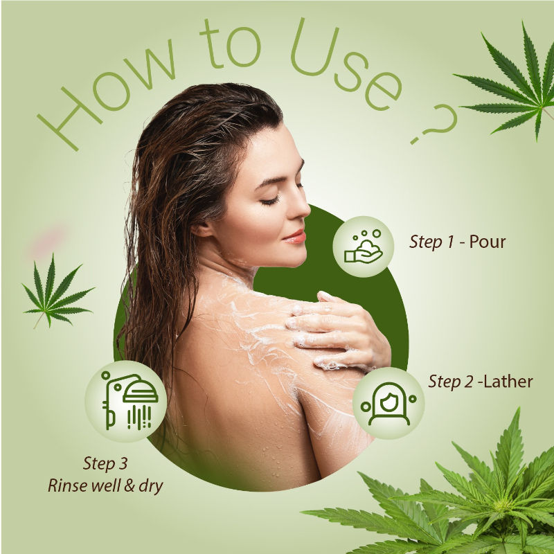 Hemp Shower Gel with Hemp & Aloe Vera to Rejuvenate & Hydrate Skin